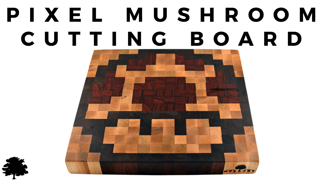 Pixel Mushroom Cutting Board